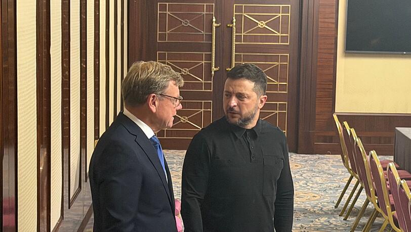 Präsident Selenskyj dankte Wadephul für die deutsche Hilfe. Präsident Selenskyj dankte Wadephul für die deutsche Hilfe.