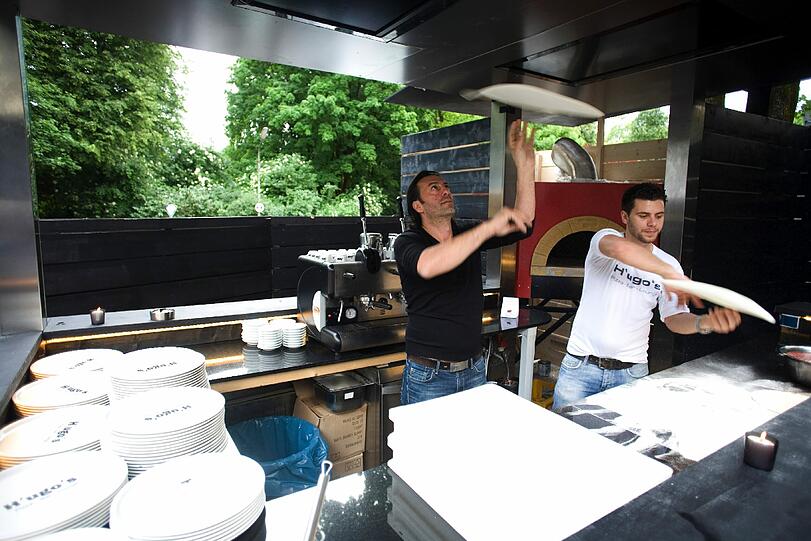 Crocamo Ugo (Links),( rechts) Paolo Alaimo von H'Ugo's Pizza Bar
