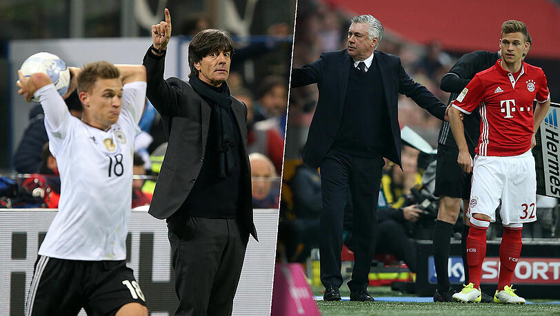 Bei Carlo Ancelotti erfährt Joshua Kimmich (noch) nicht die gleiche Wertschätzung wie bei Jogi Löw Bei Carlo Ancelotti erfährt Joshua Kimmich (noch) nicht die gleiche Wertschätzung wie bei Jogi Löw