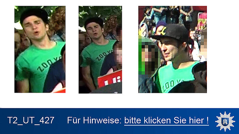 Nach diesen Personen wird öffentlich gefahndet. Die Polizei in Hamburg wird erreicht unter 040/4286-76543.