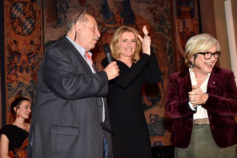 Yossi Vardi (DLD Chairman), Maria Furtwängler-Burda, Steffi Czerny (DLD Media)