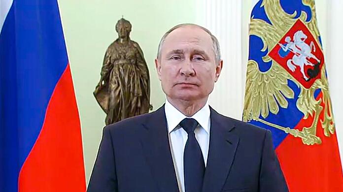Aufgrund einer Panne wurde die Rede des russischen Präsidenten Wladimir Putin im russischen Staatsfernsehen unterbrochen.