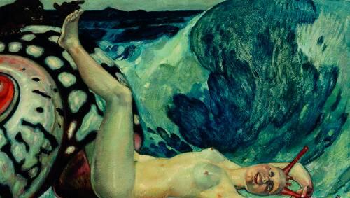 Netter Hingucker: Das Schneckenmädel von Franz von Stuck. Netter Hingucker: Das Schneckenmädel von Franz von Stuck.