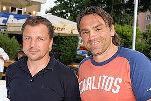 Vorfreude pur auf die neue Saison: Tiger-Trainer Andreas Brockmann und Manager Lorenz Funk (rechts).