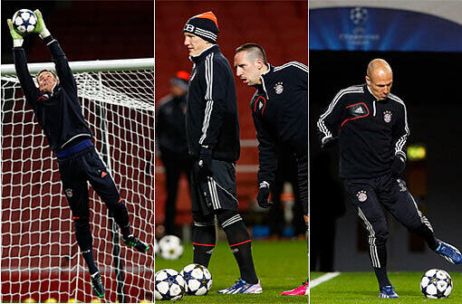 Die Bayern beim Abschlusstraining im Emirates Stadium: Hier die Bilder!