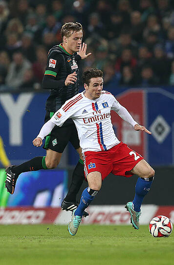 In Mainz Senkrechtstarter, beim HSV bislang unter seinen Möglichkeiten: Nicolai Müller.