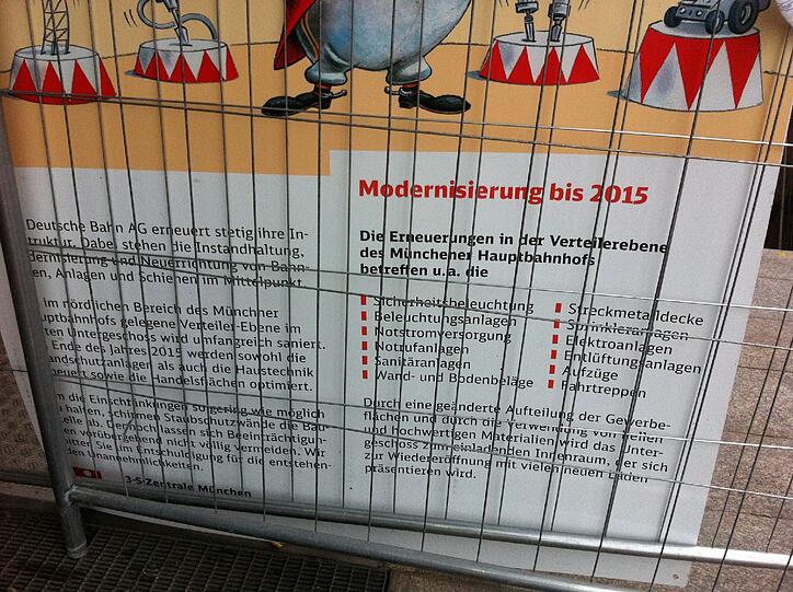 ... denn der Hauptbahnhof wird umgebaut.