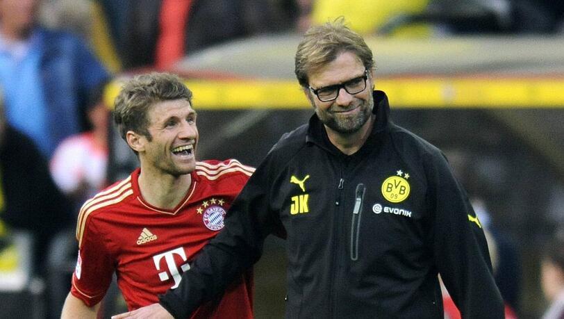 Sehr erfolgreich im Fußballgeschäft, Lieblinge der Massen: Bayerns Thomas Müller (l.) und Liverpool-Trainer Jürgen Klopp. Sehr erfolgreich im Fußballgeschäft, Lieblinge der Massen: Bayerns Thomas Müller (l.) und Liverpool-Trainer Jürgen Klopp.