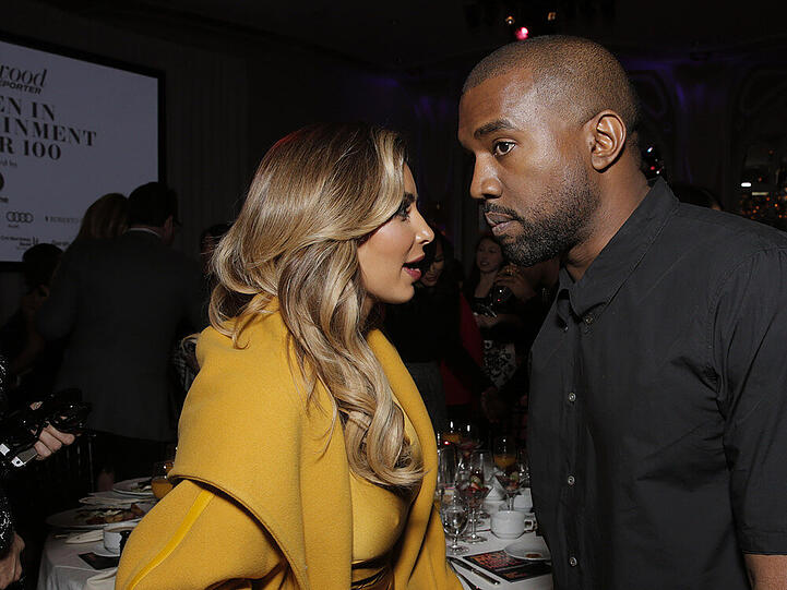 Kim Kardashian und Kanye West bei einer Veranstaltung des "The Hollywood Reporter"