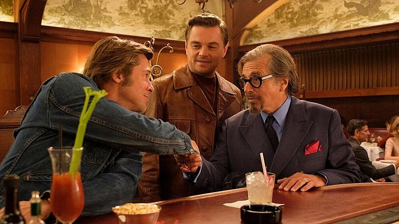 Mit "Once Upon a Time... in Hollywood" kommt vor Weihnachten noch jede Menge Starpower - Brad Pitt (v.l.), Leonardo DiCaprio und Al Pacino - ins heimische Wohnzimmer
