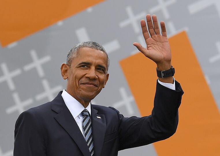 Bei Merkel und Obama: Ausgelassene Stimmung beim Kirchentag in Berlin