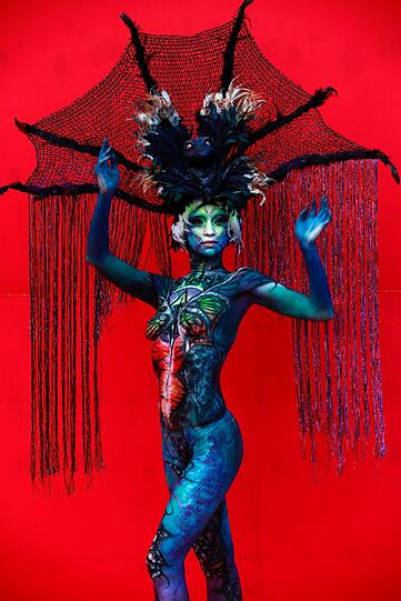 Schrille Outfits, nackte Haut. Das Internationale Bodypainting Festival in Daegu, Süd-Korea. Hier sind die schönsten Fotos.