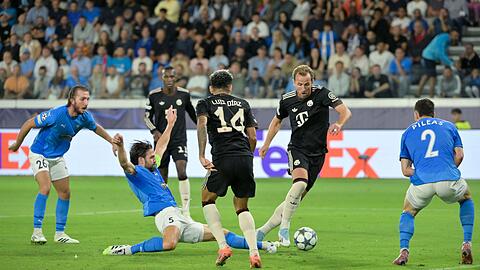 Ein Mann ist nicht zu stoppen: Harry Kane eilt von Tor zu Tor, hier bei seinem famosen Sololauf beim 5:1 der Bayern gegen den FC Pafos.
