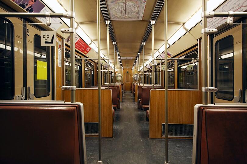 Nostalgie pur: ein uralter U-Bahn-Wagen. Hoffentlich fährt er noch lang.