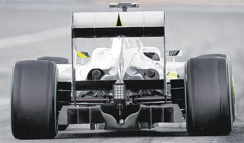 Grund für massive Proteste: Der Diffusor am Heck des derzeit in der Formel1 überlegenen Brawn-GP-Boliden.