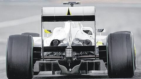 Grund für massive Proteste: Der Diffusor am Heck des derzeit in der Formel1 überlegenen Brawn-GP-Boliden.