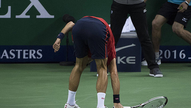 Da entlädt sich der ganze Frust bei Novak Djokovic. Da entlädt sich der ganze Frust bei Novak Djokovic.