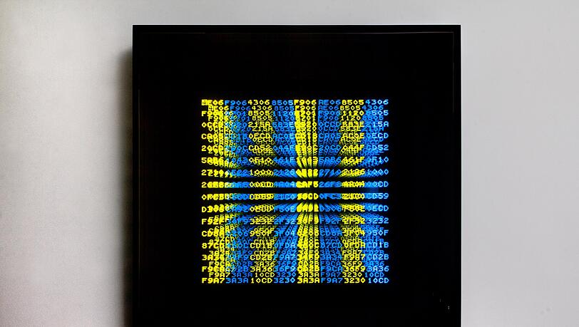Miguel Chevaliers Arbeit "Infinite Hexadecimal Memory Window" aus dem Jahr 1992,