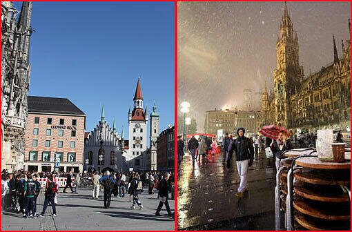 So extrem ist der Oktober: Gerade konnten die Münchner noch den goldenen Herbst genießen, plötzlich ist der Winter da. Die Extreme zum Durchklicken!