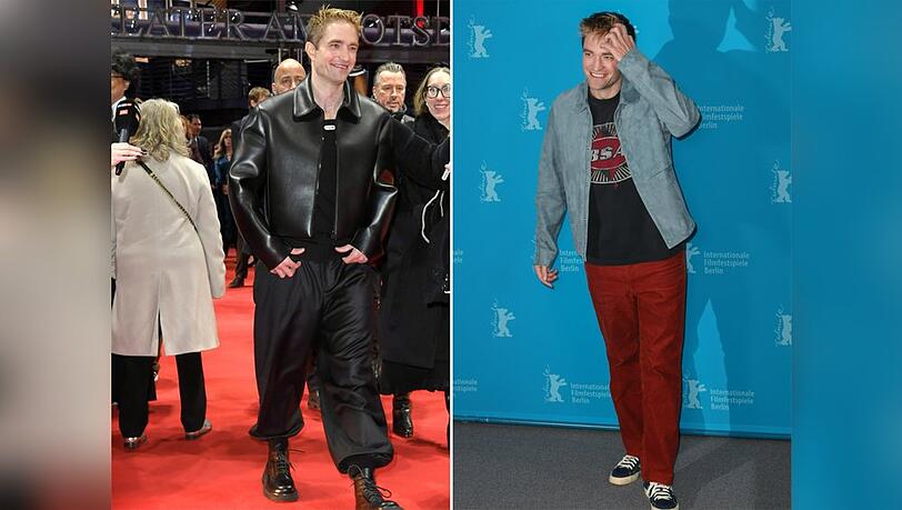 Robert Pattinson in Berlin: Gut gelaunt und gut angezogen.