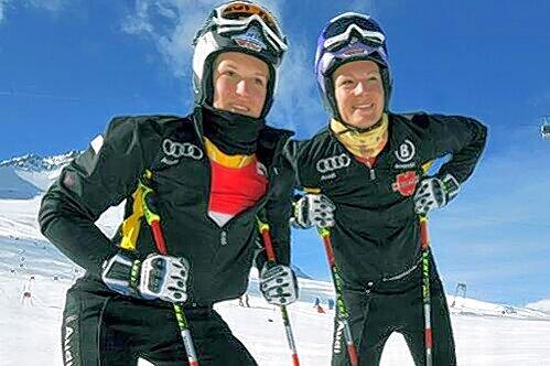 Sister Act im Schnee:  Susanne (l.) und Maria Riesch.