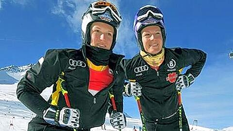 Sister Act im Schnee:  Susanne (l.) und Maria Riesch.