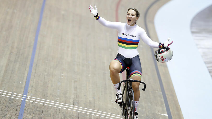 Kristina Vogel gewann zweimal Gold bei Olympischen Spielen. Kristina Vogel gewann zweimal Gold bei Olympischen Spielen.