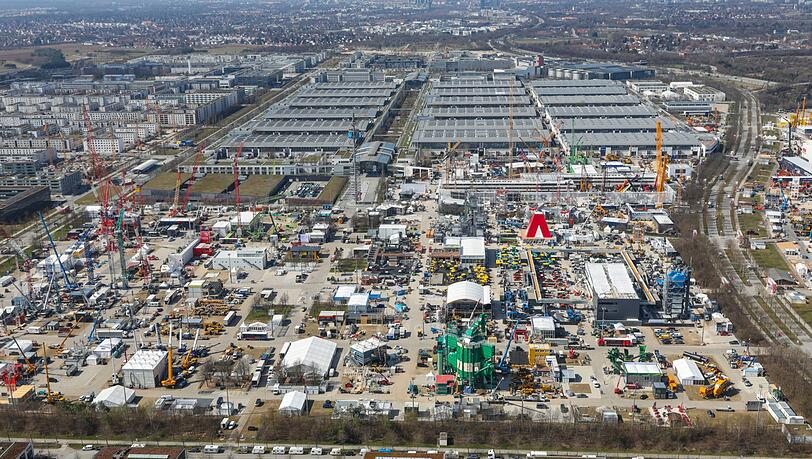 Die Messe München boomt: Blick aufs Bauma-Gelände im März. Die Messe München boomt: Blick aufs Bauma-Gelände im März.