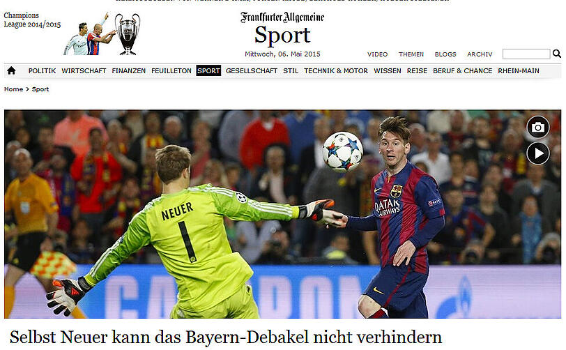 Die internationalen Pressestimmen 3:0-Niederlage gegen Barca.