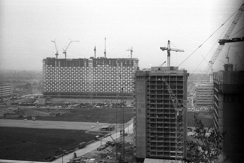 August 1968: Das Arabellahaus wächst in die Höhe.