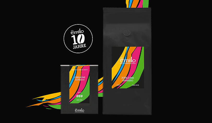 Kreation zum 10-jährigen Jubiläum: ein klassisch italienischer Espresso mit Aromen von Rum, Traube und Nuss.