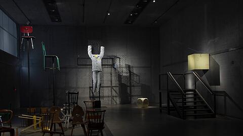Die Installation &bdquo;Adam, wo bist Du?&ldquo; im Ägyptischen Museum.