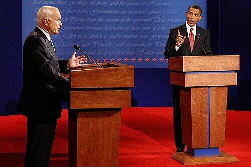 McCain und Obama kommen für die Abstimmung nach Washington
