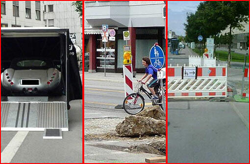 Wer mit dem Fahrrad in der Stadt unterwegs ist, muss mit Überraschungen rechnen. Die Bilder zum AZ-Radlreport.
