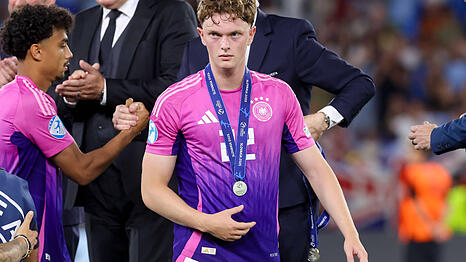 Mit der deutschen U21 Vize-Europameister: Bayern-Talent Paul Wanner.