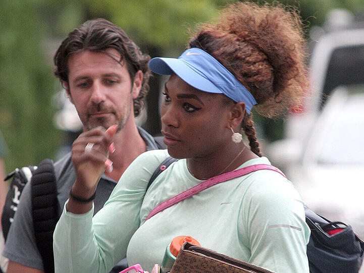 Tennis-Star Serena Williams mit Freund und Trainer Patrick Mouratoglou