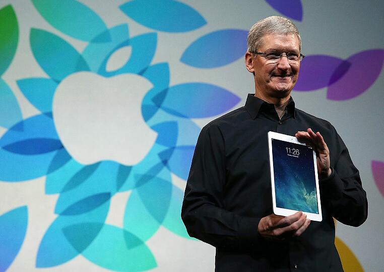 Am Dienstag stellte Apple sein erneuertes iPad vor. Weil es nur 450 Gramm wiegt erhält es den Beinamen Air.