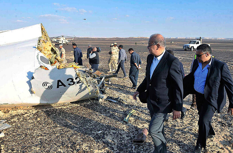 Absturz über der Halbinsel Sinai: die Bilder von der Unglücksstelle.