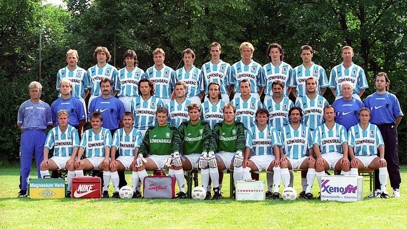 Bundesliga-Zeiten: Jens Keller (5.v.o.li.) und die Löwen 1995.