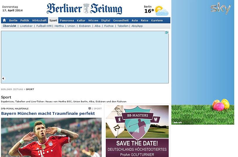 Der Blick in die "Berliner Zeitung"