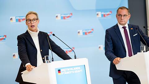Alice Weidel und Tino Chrupalla stellen sich als AfD-F&uuml;hrungsduo zur Wiederwahl. (Archivbild)