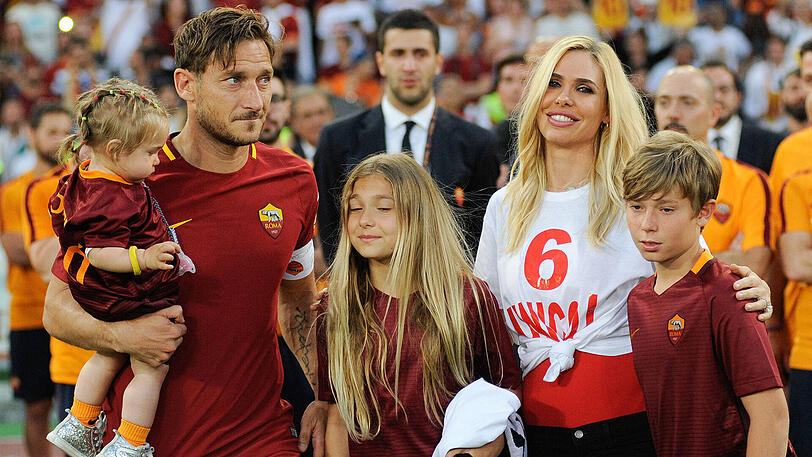 Francesco Totti mit seiner Familie.