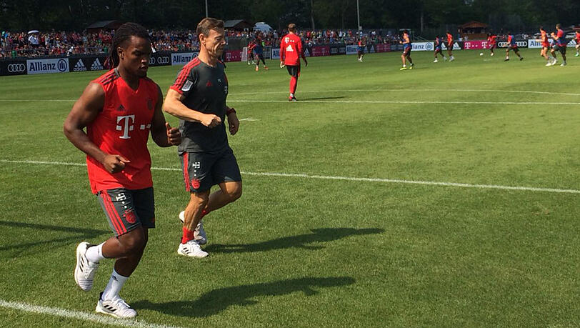 Im Lauftraining: Renato Sanches vom FC Bayern am Tegernsee. Im Lauftraining: Renato Sanches vom FC Bayern am Tegernsee.