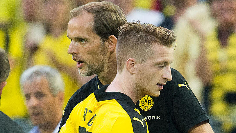 BVB-Coach Thomas Tuchel kann in Hamburg wieder auf Nationalspieler Marco Reus bauen. BVB-Coach Thomas Tuchel kann in Hamburg wieder auf Nationalspieler Marco Reus bauen.