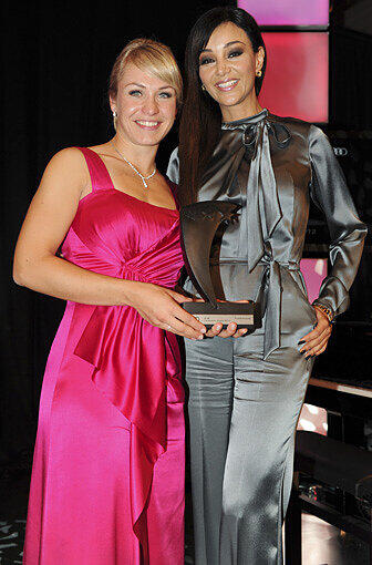 Magdalena Neuner mit Verona Pooth.