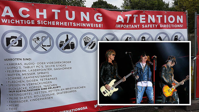Auch für das Guns-N'-Roses-Konzert gelten verschärfte Sicherheitskontrollen.