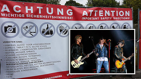 Auch für das Guns-N'-Roses-Konzert gelten verschärfte Sicherheitskontrollen.