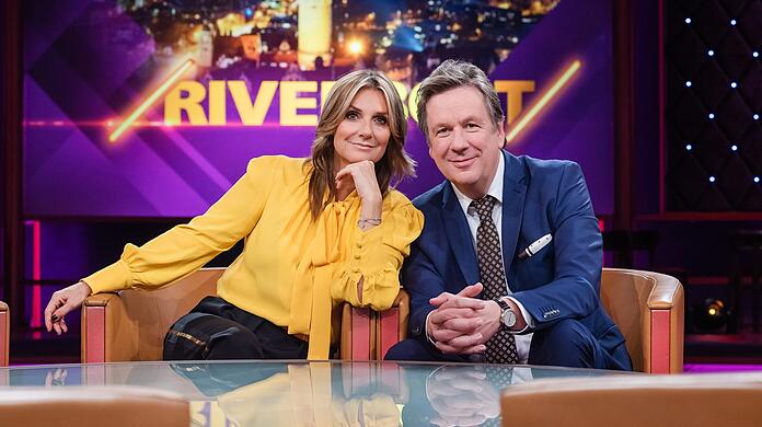 Kim Fisher und Jörg Kachelmann moderieren gemeinsam die MDR-Talkshow "Riverboat"