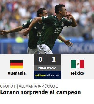 Die spanische "AS": Lozano sorgt gegen den Champion für eine Überraschung.