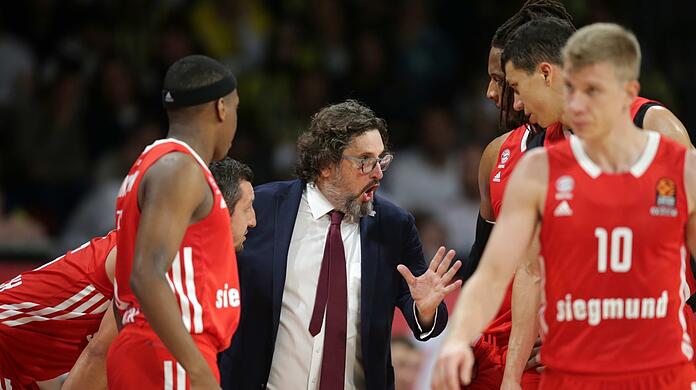 Aufgebracht: Coach Andrea Trinchieri war mit der Bayern-Leistung nicht einverstanden.